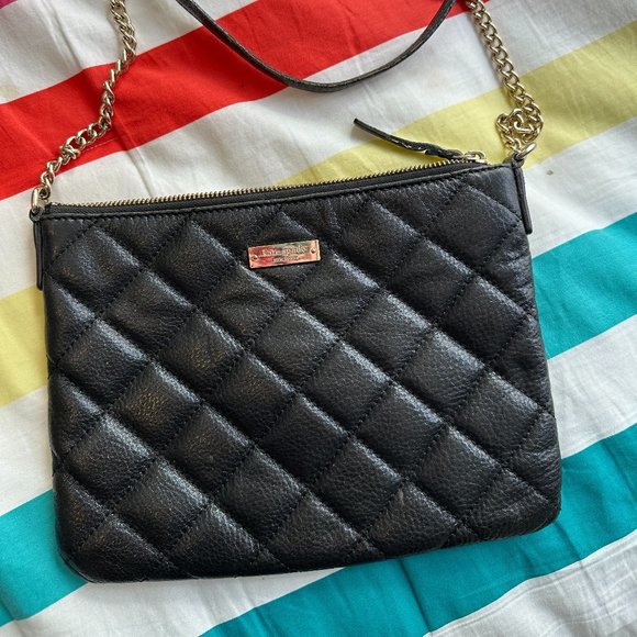 kate spade gold coast ginnie quilted crossbody with gold chain - Picture 3 of 8